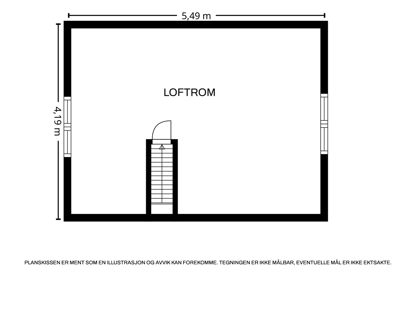 Plantegning loft. Galleribilde