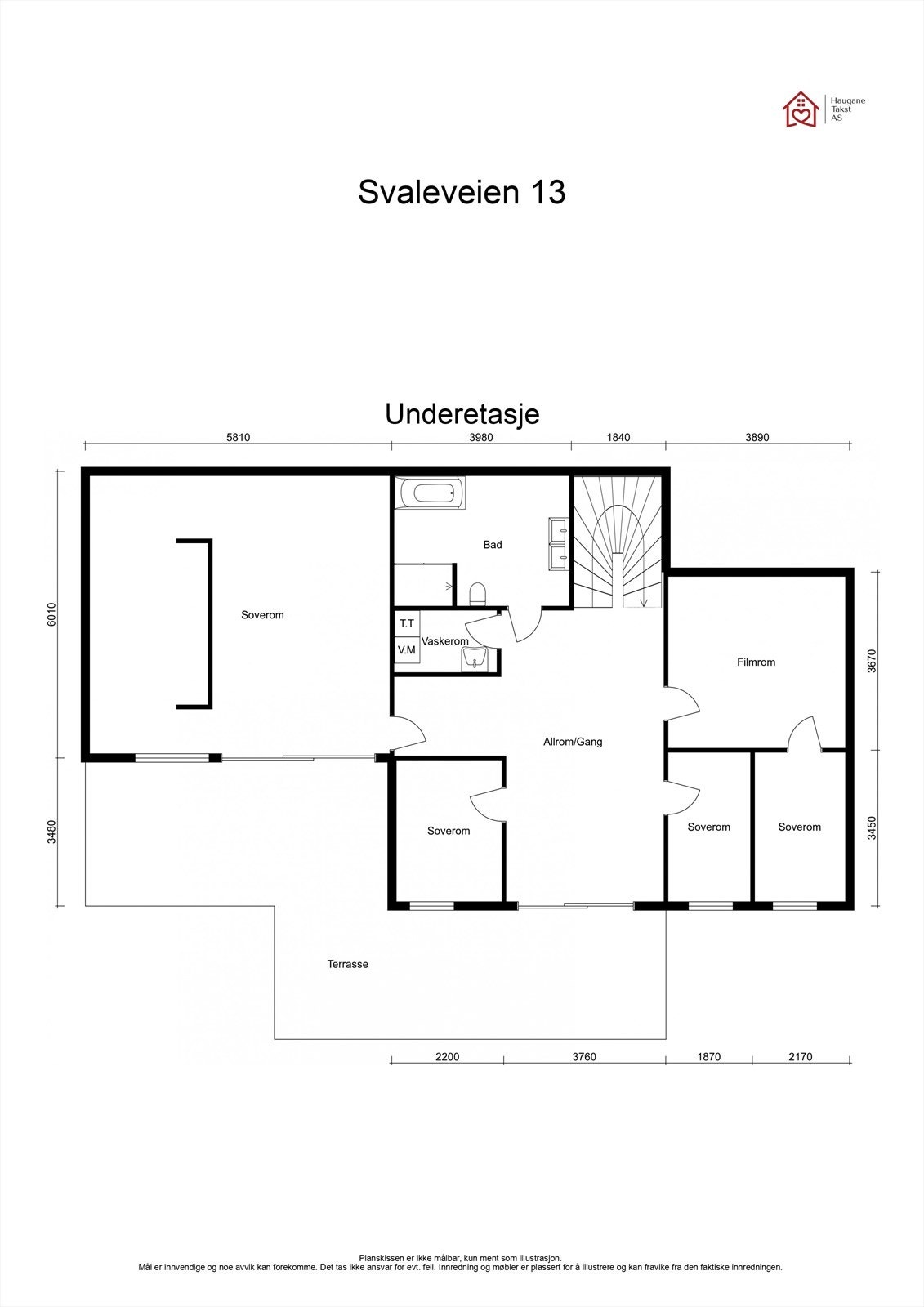 Plantegning - Underetasje Galleribilde