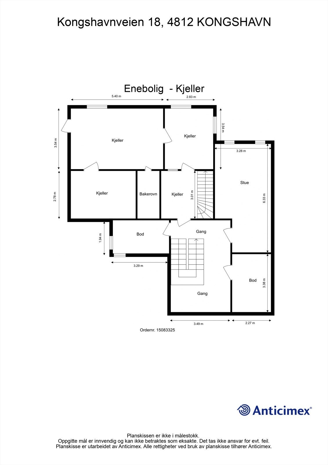 Plantegning kjeller Galleribilde