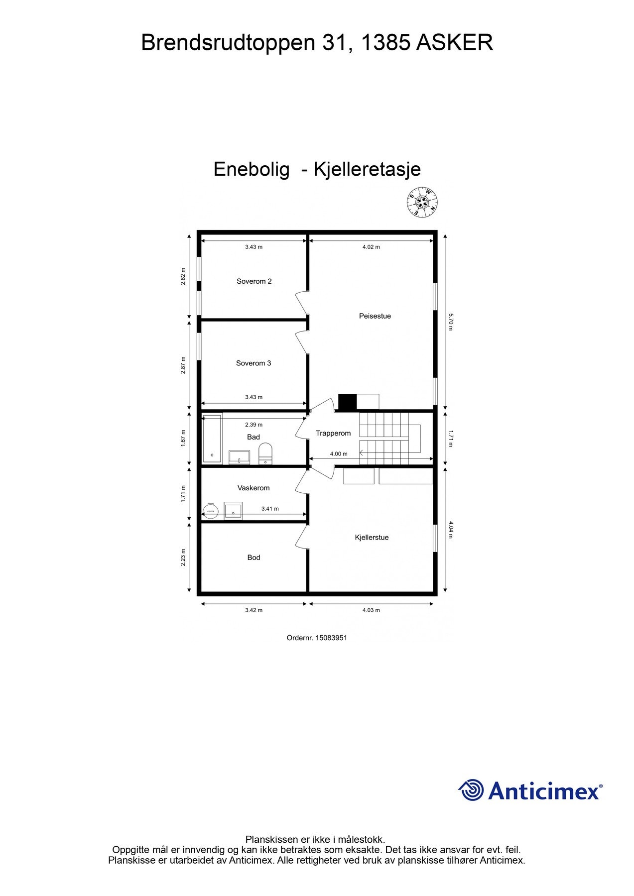 Plantegning - kjelleretasje. Galleribilde
