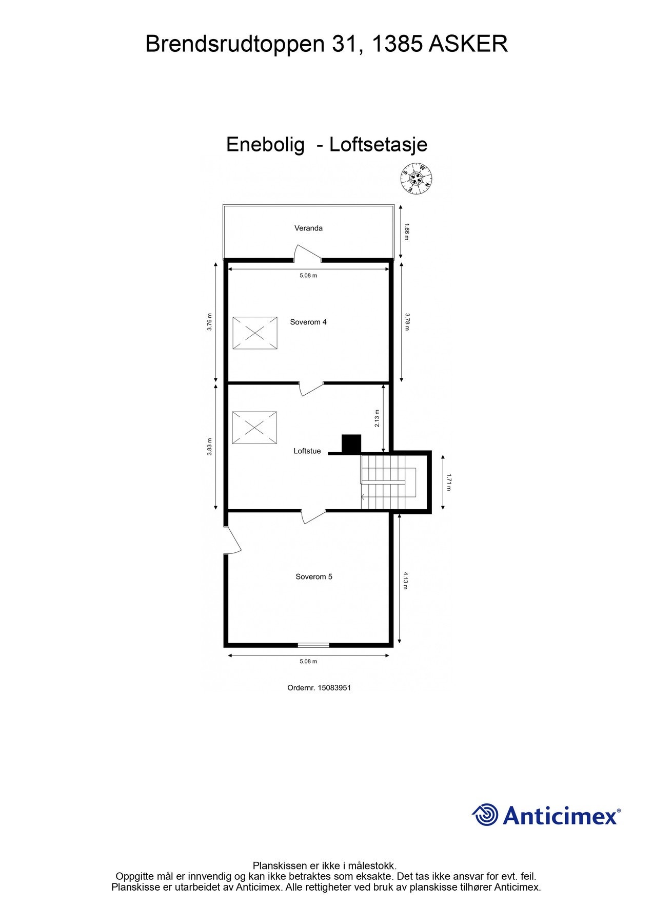 Plantegning - loftetasje. Galleribilde