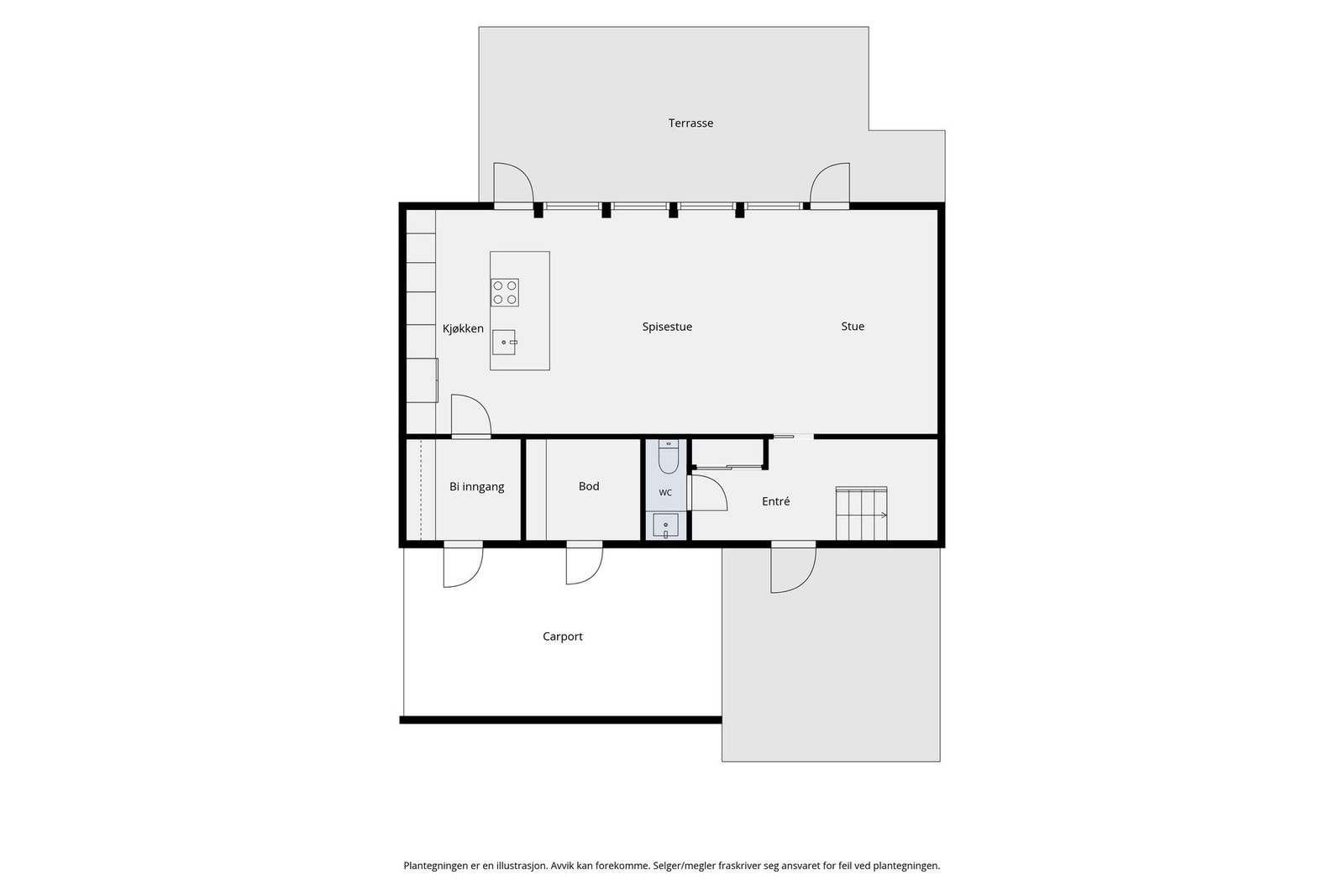 Plantegning 1. etasje Galleribilde