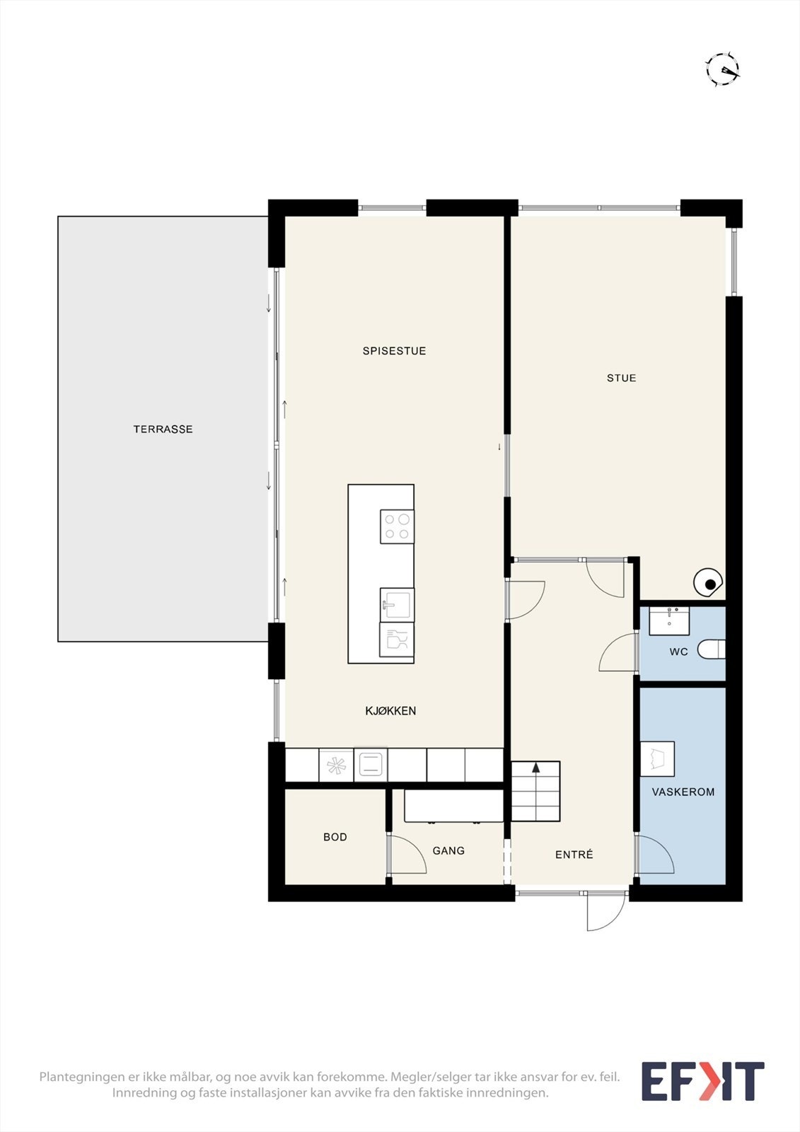 Plantegning 1. etasje Galleribilde