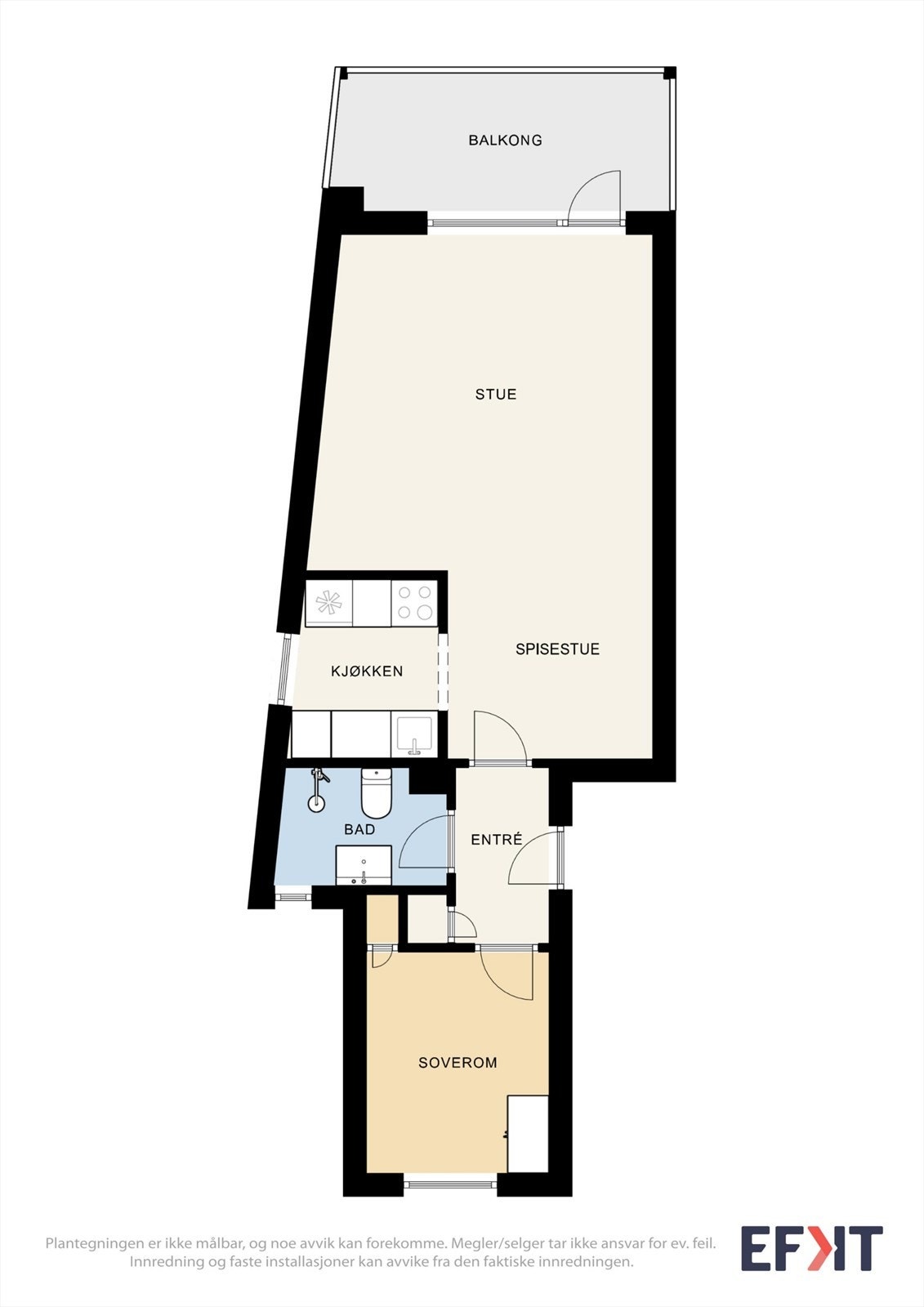 Plantegning | 1. etasje med enkel tilkomst fra bakkeplan. Galleribilde