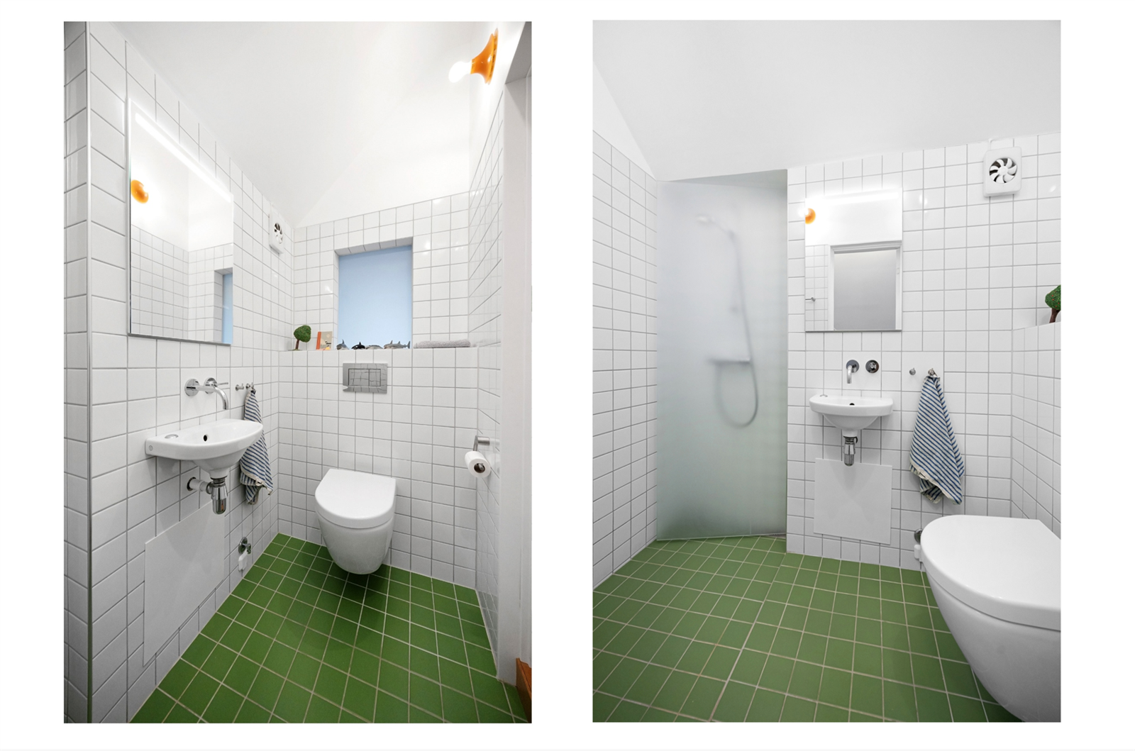Badet på loftet ble bygget i forbindelse med tilbygget i 2021. Galleribilde