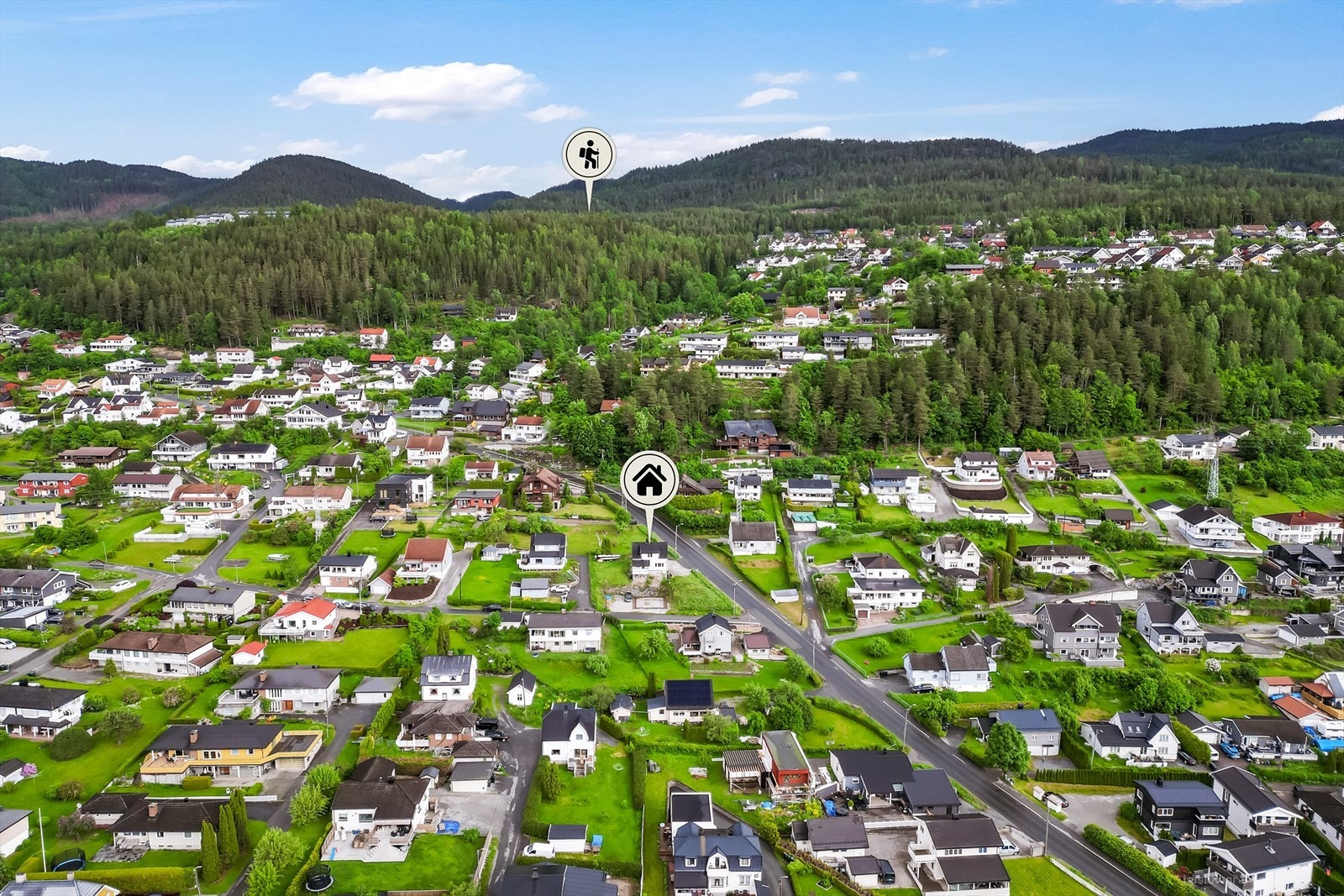 For den turglade er det gode turmuligheter med nærhet til skog og mark. Galleribilde