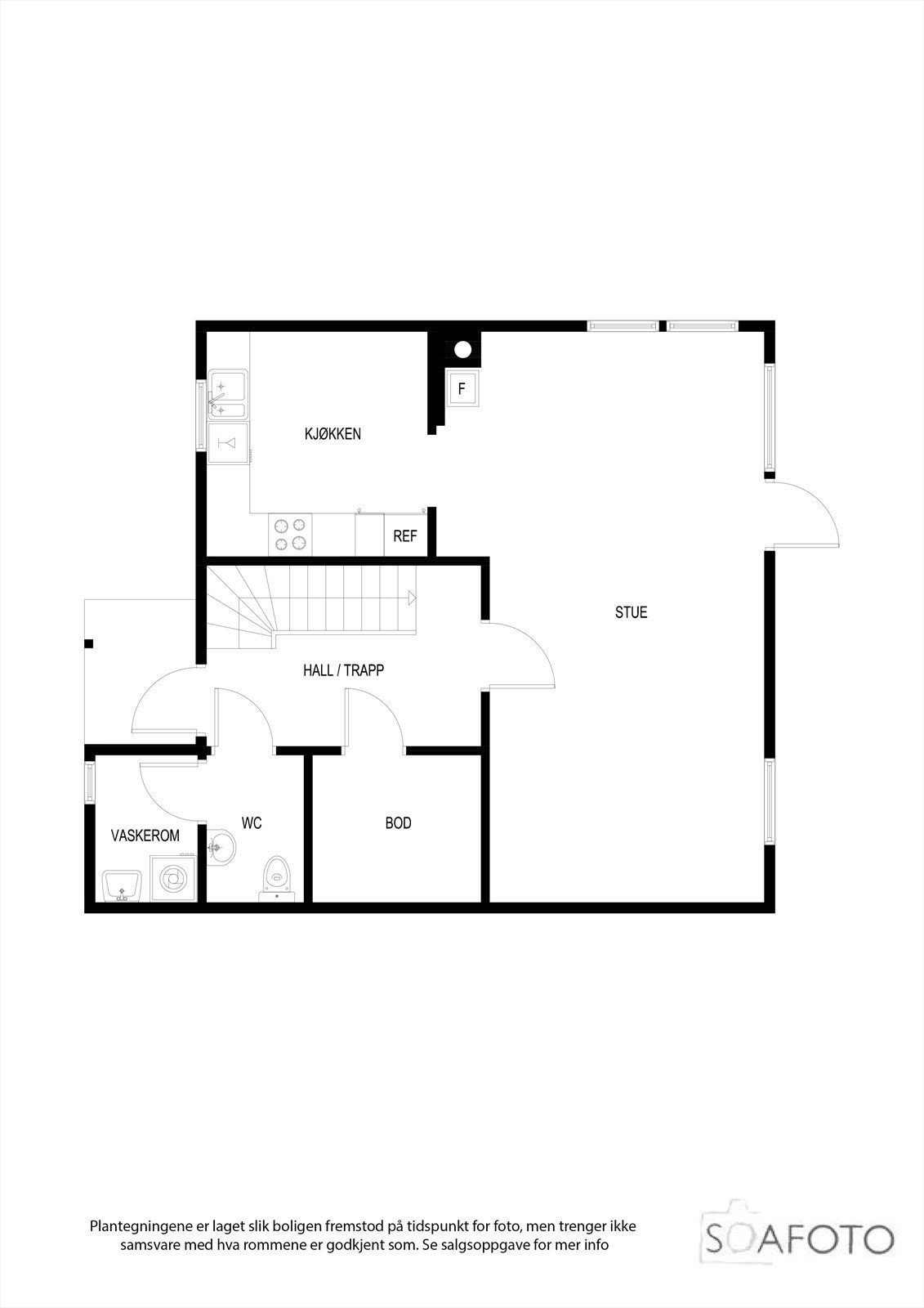 1. Etasje plantegning. Galleribilde
