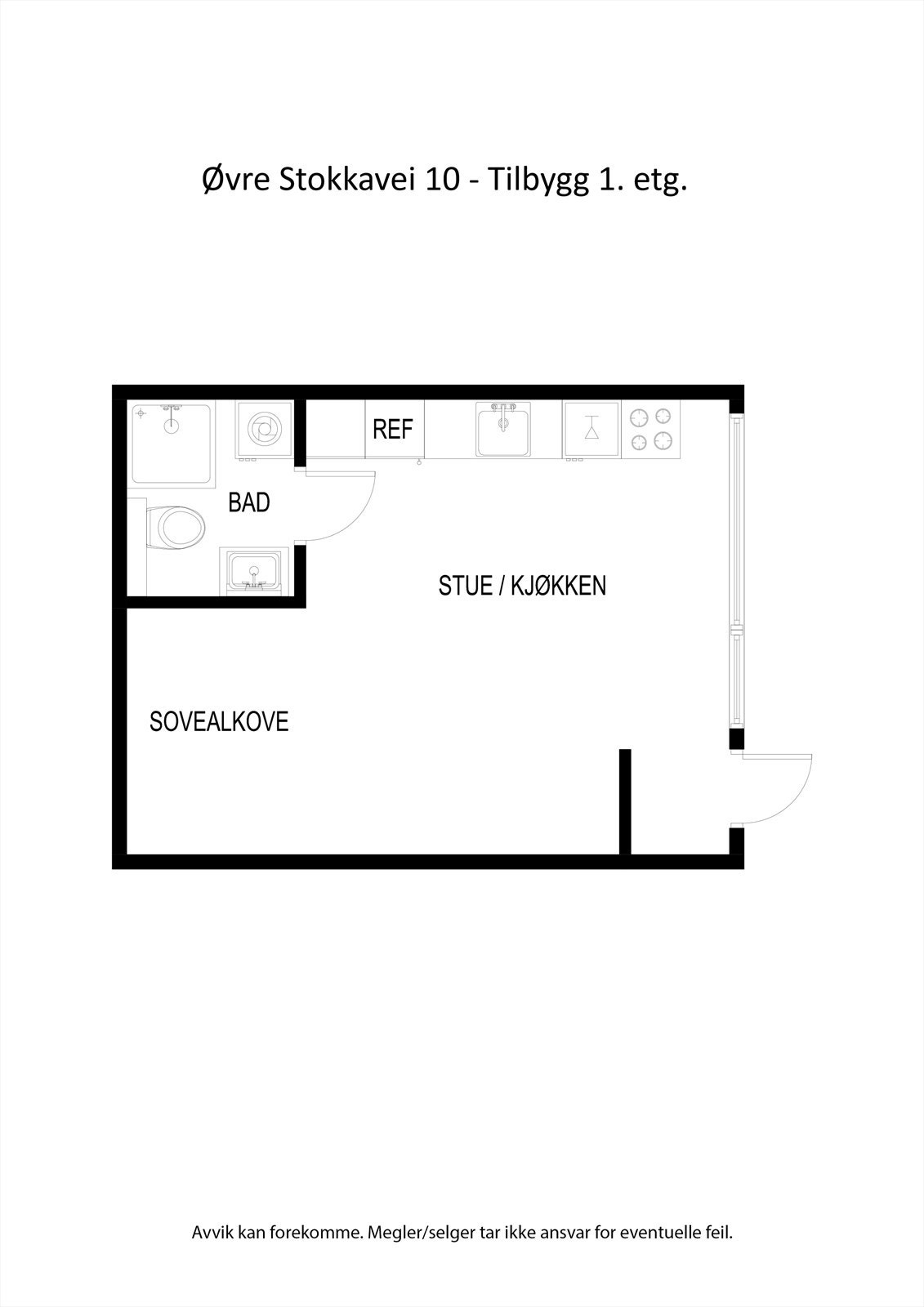 Plantegning tilbygg 1. etg. Galleribilde