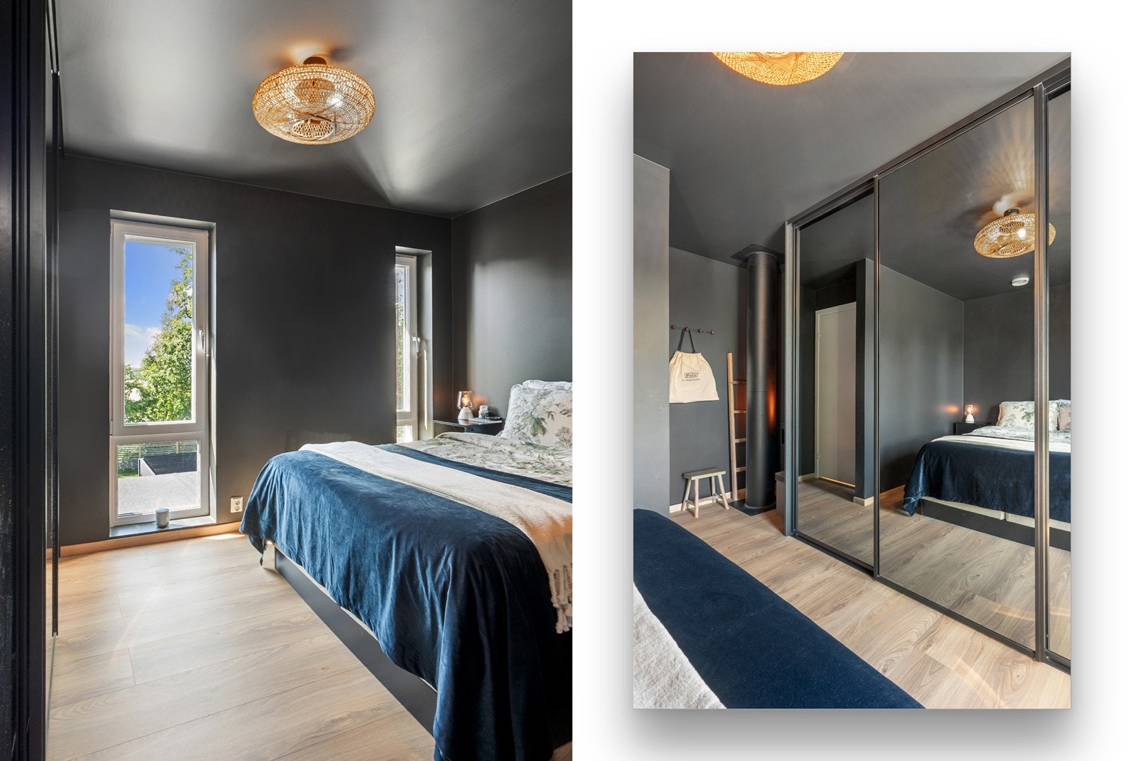 Boligen har tre fine soverom i 2. etasje. Hovedsoverom har god plass til dobbeltseng og er innredet med stor skyvedørdsgarderobe. Galleribilde