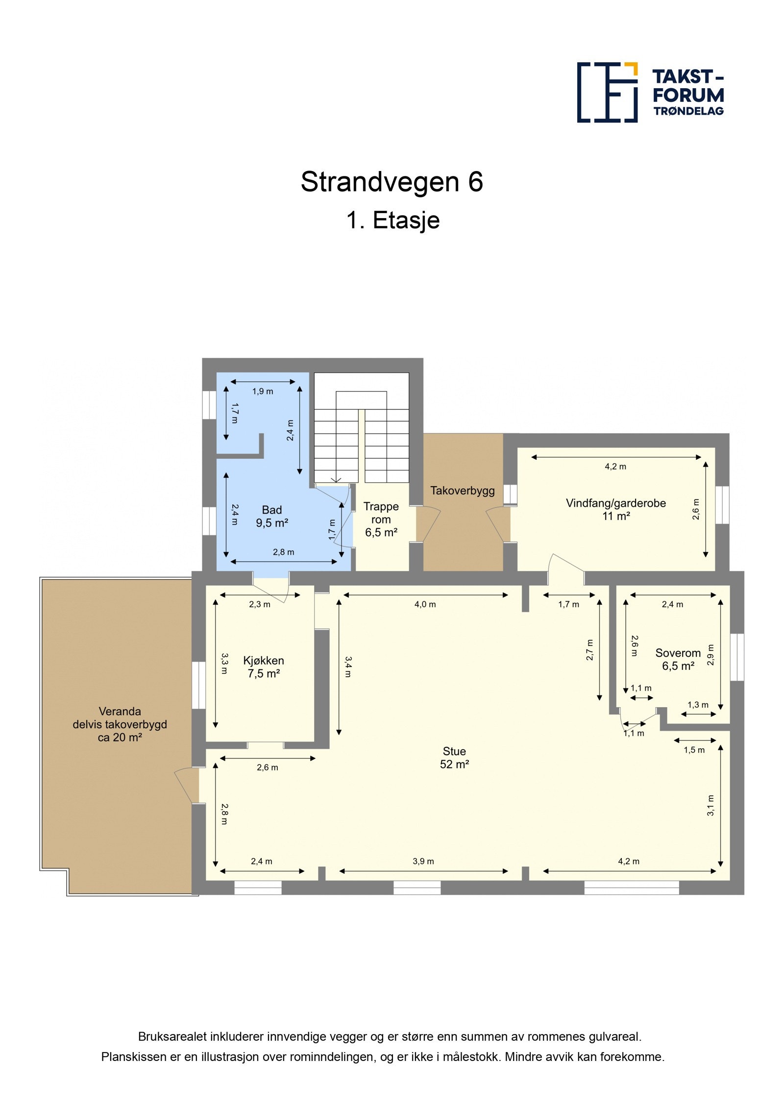 Planskisse 1. etg Galleribilde