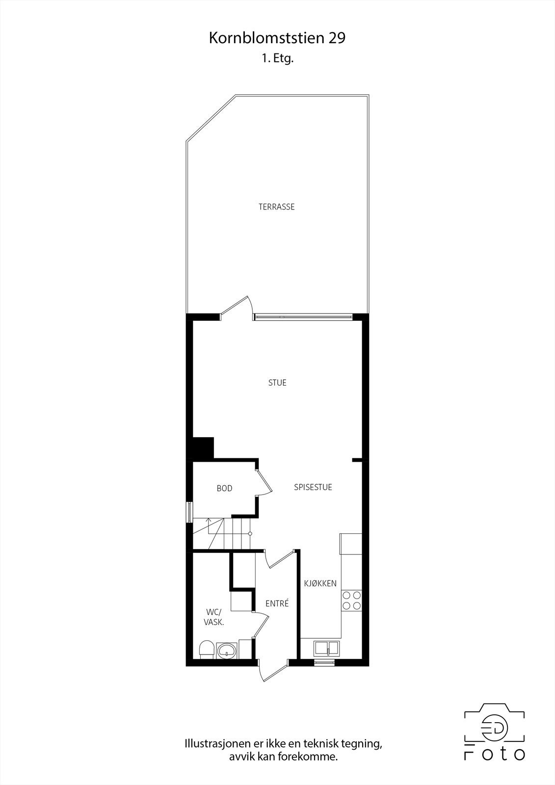 Planløsning 1. etasje Galleribilde