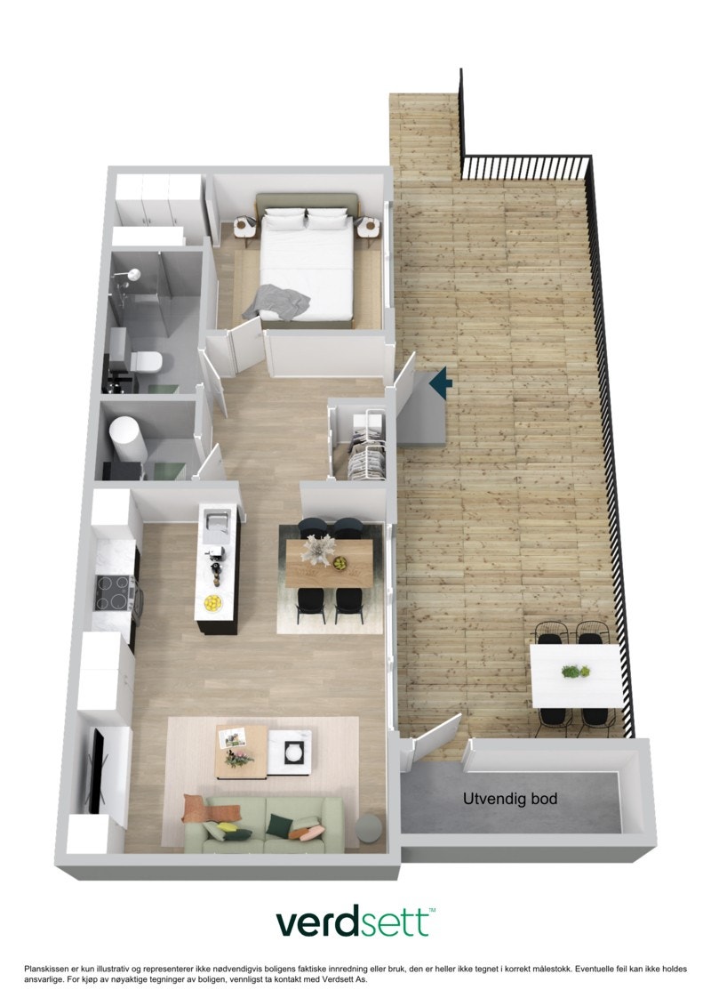 Plantegning 3D Galleribilde