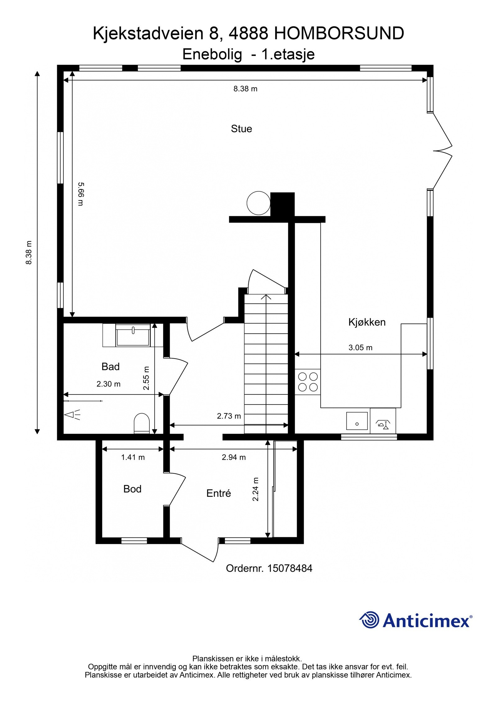 Plantegning - 1.etasje Galleribilde