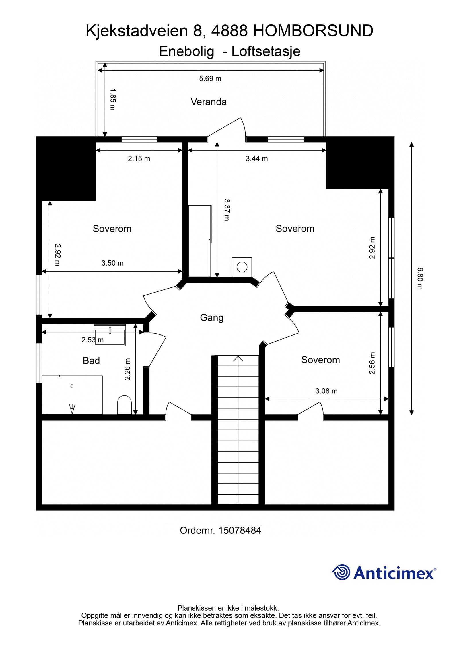 Plantegning - Loftsetasje Galleribilde