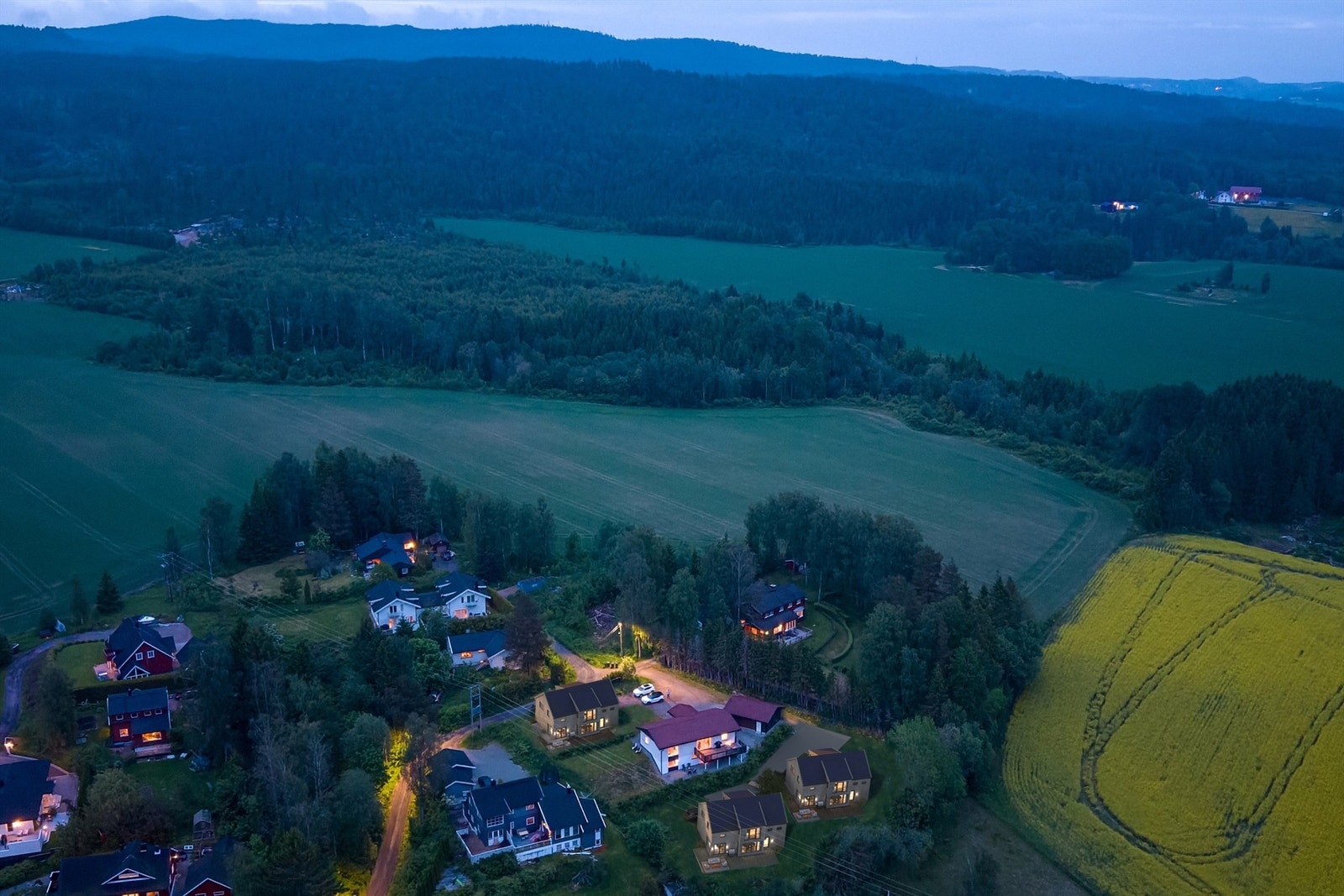 Her er planlagte boliger, på nabotomter, tegnet inn slik de er byggemeldte. Avvik kan forekomme Galleribilde