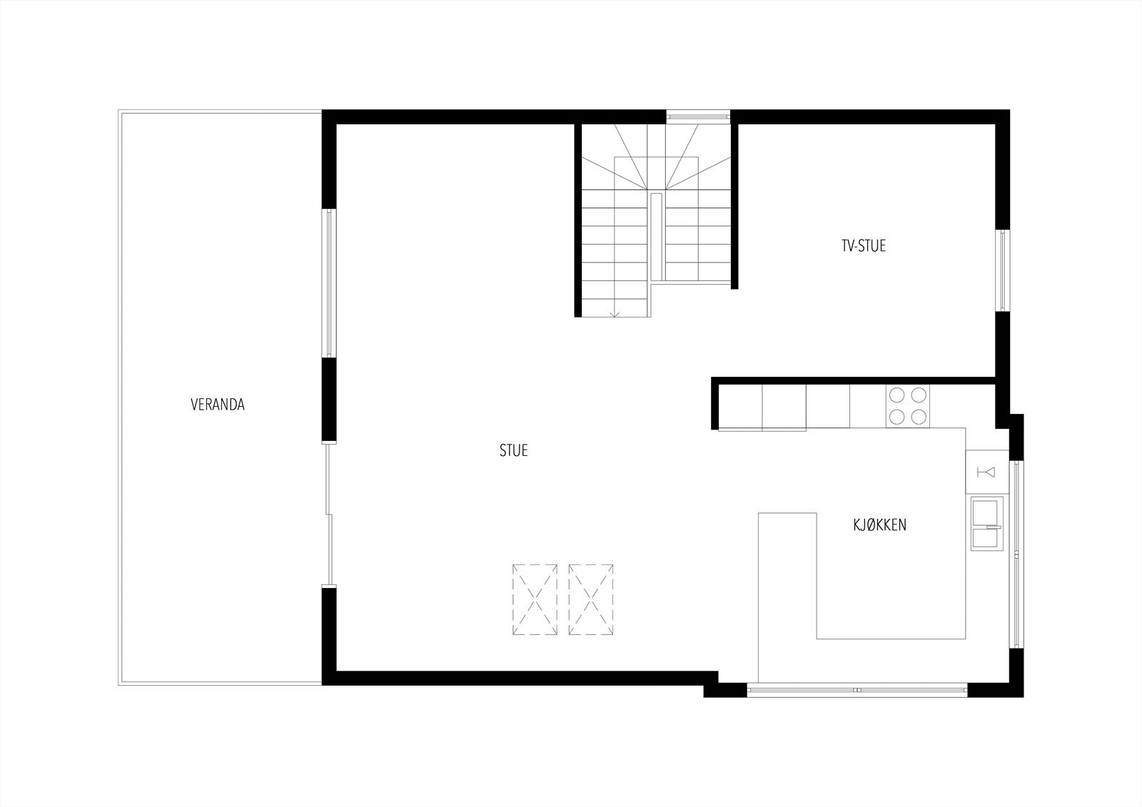 Plantegning 2. etasje Galleribilde