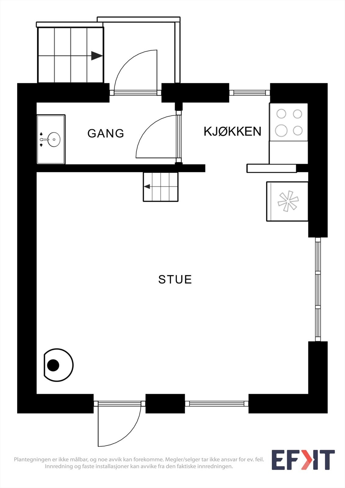 Plantegning 1. etg. Galleribilde