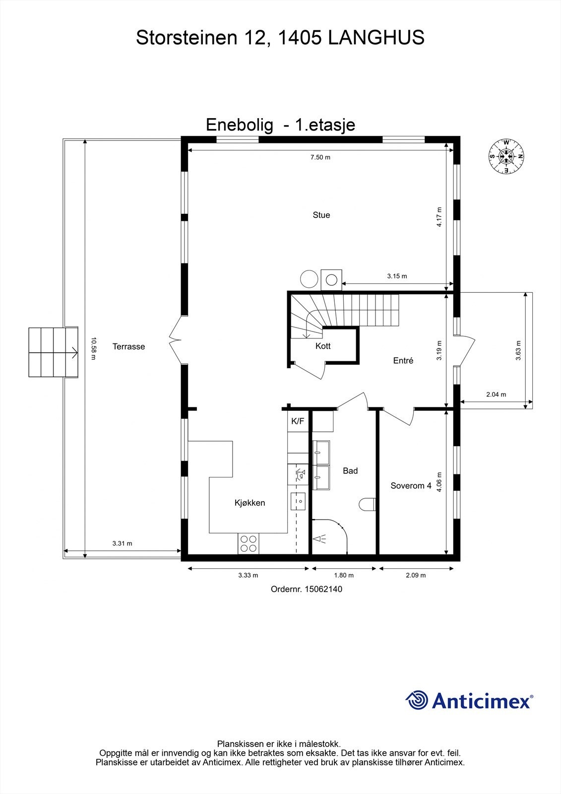 Plantegning 1. etasje Galleribilde