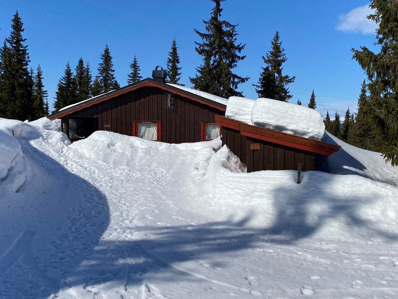 Vinteren på Grunnåsen er snørik og fin! Privat foto. Galleribilde