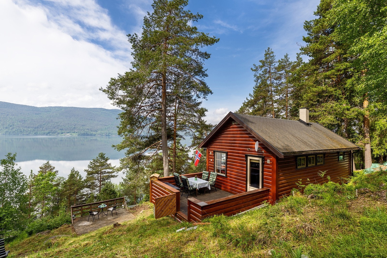 Eiendommen er fundamentert på betonggrunnmur og søyler på fjell. Galleribilde
