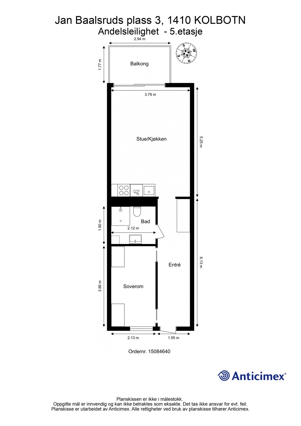 Plantegning av leiligheten Galleribilde