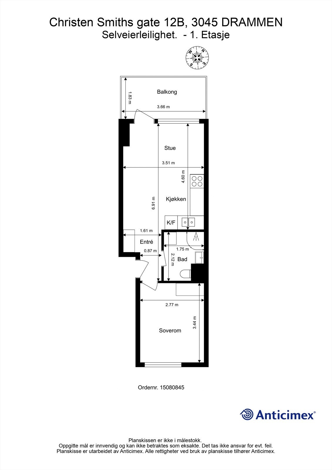 Plantegning 1. etasje Galleribilde