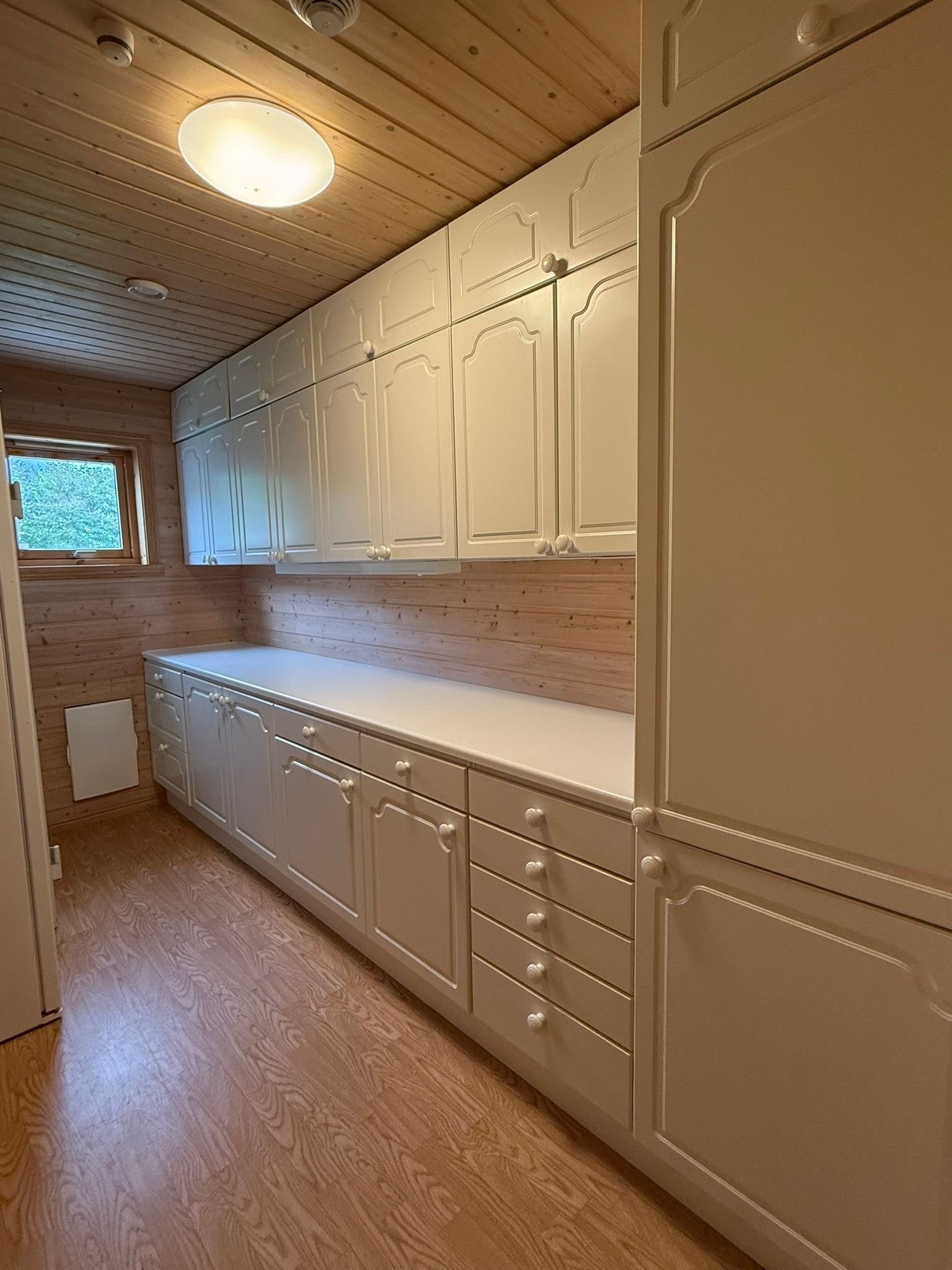 Bod med full innredning og hundeluke ut i luftegård. Galleribilde