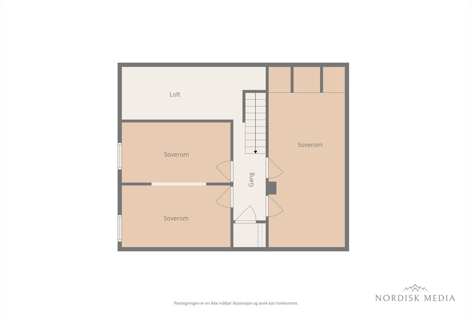Plantegning loft. Galleribilde