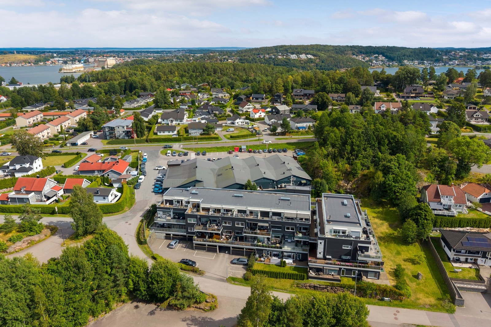 Dronefoto nærområdet. Galleribilde