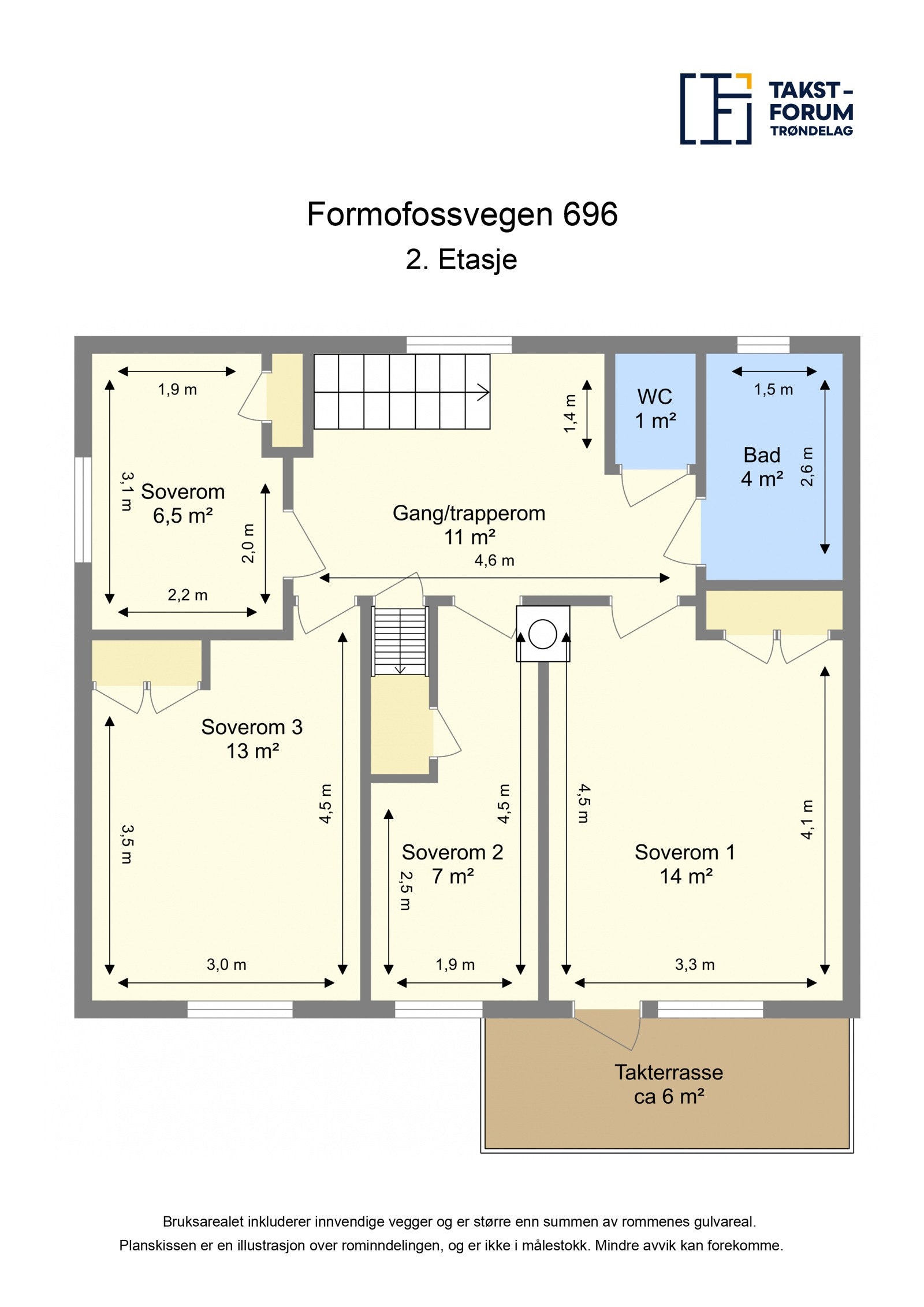 Planskisse 2. etasje Galleribilde
