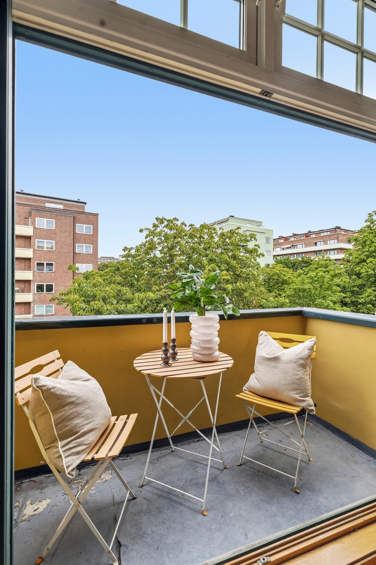 Nordvestvendt balkong på 2 kvm. Galleribilde