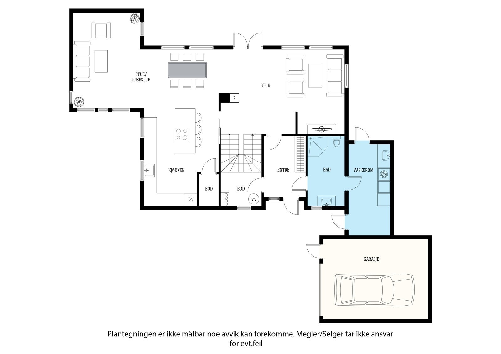 Plantegning 1.etg Galleribilde