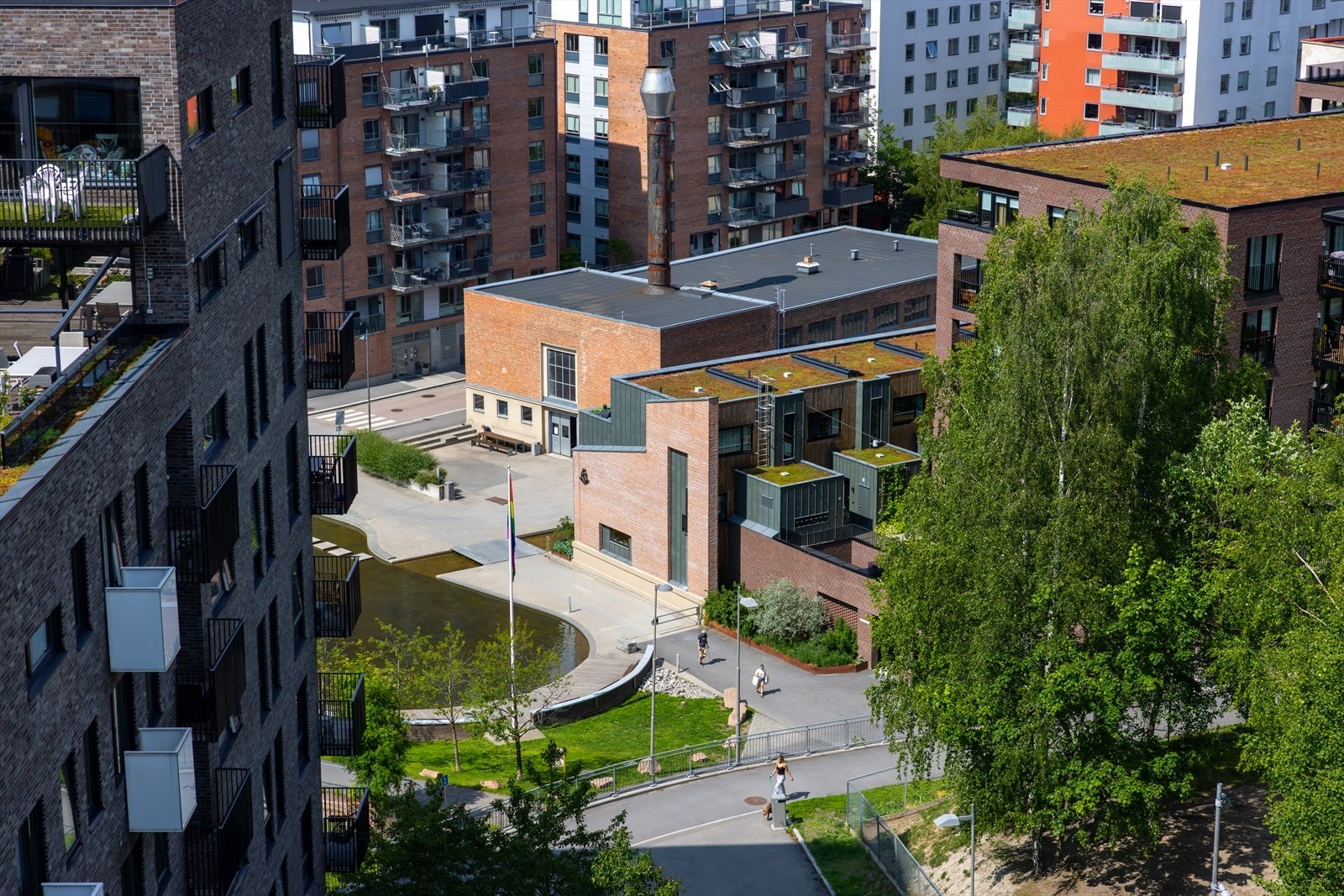 Sommerbilde av nabolaget Galleribilde