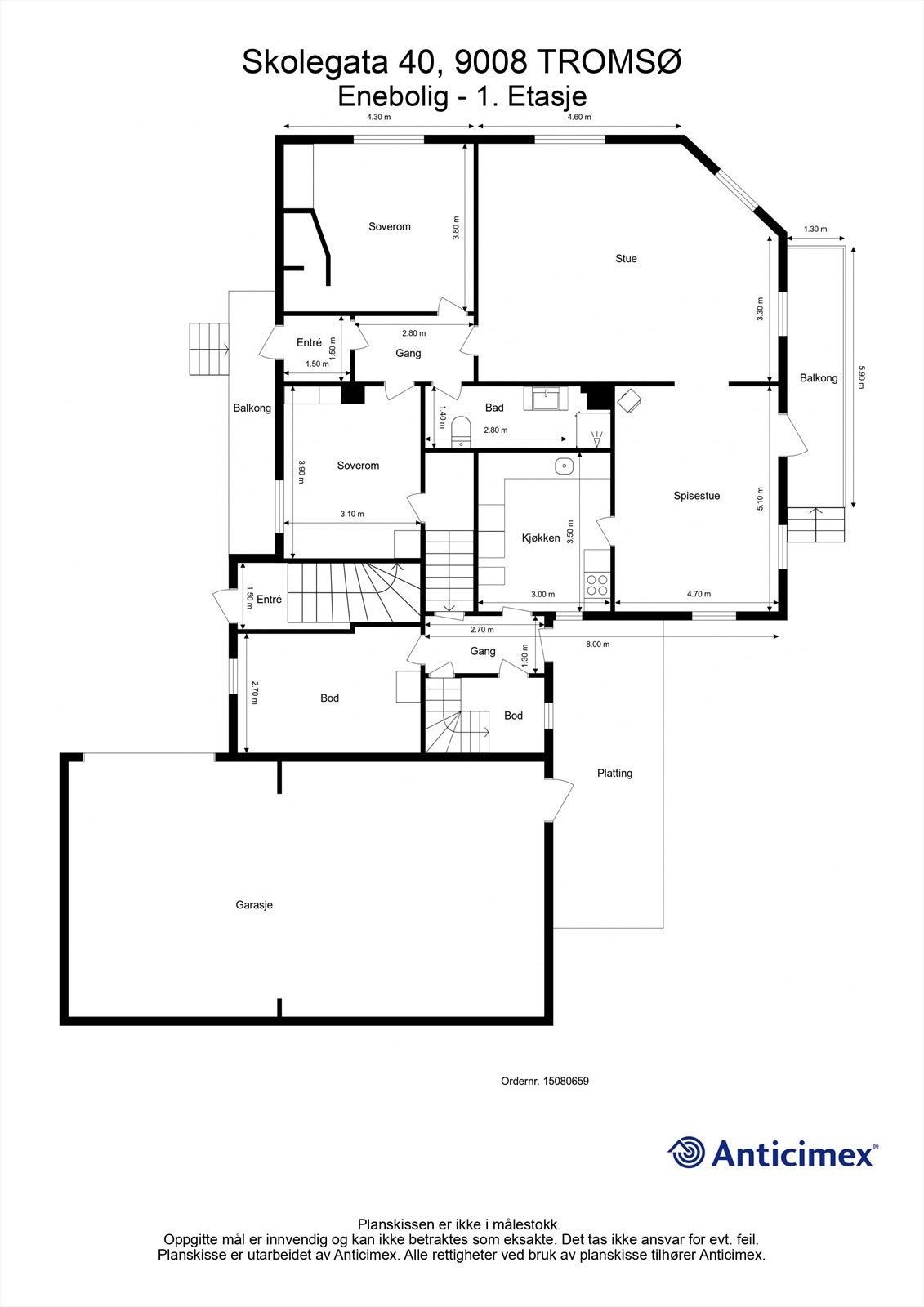 Plantegning 1. Etasje Galleribilde