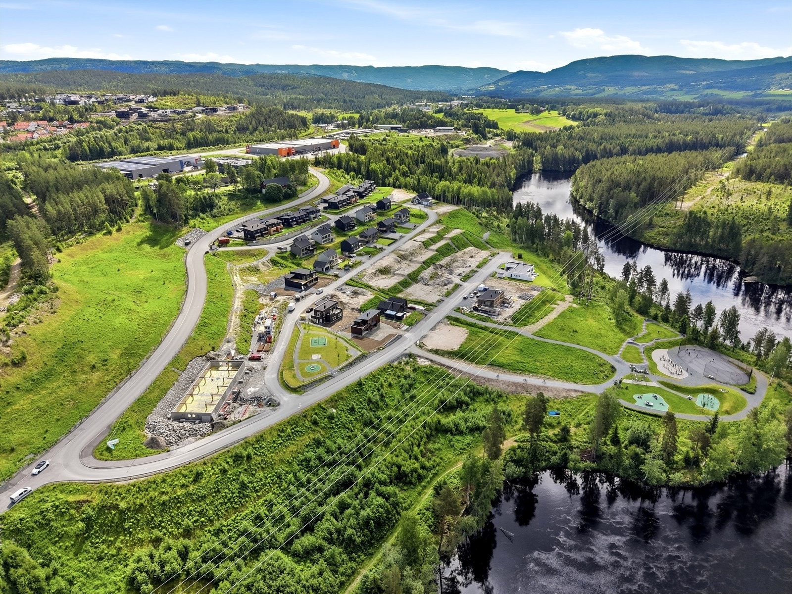 Dronebilde over området (fra sommeren 2026) Galleribilde