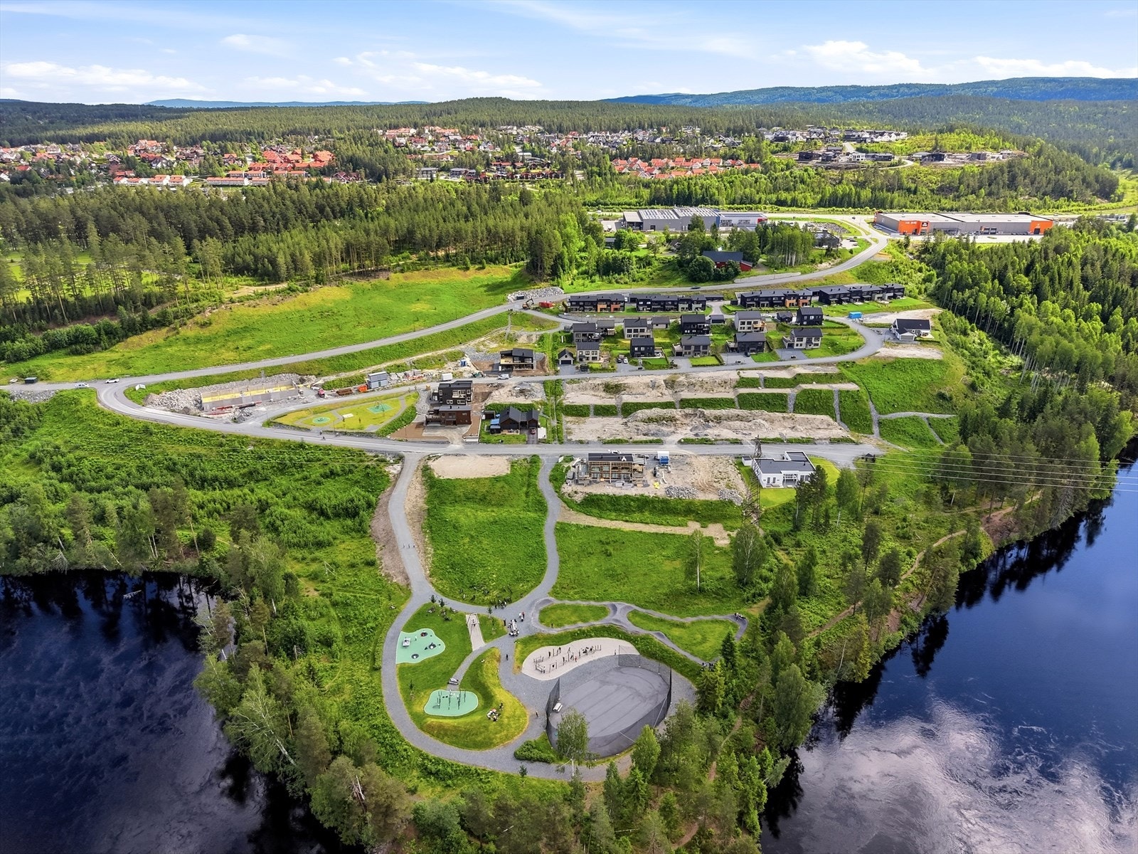 Dronebilde over området (fra sommeren 2026) Galleribilde