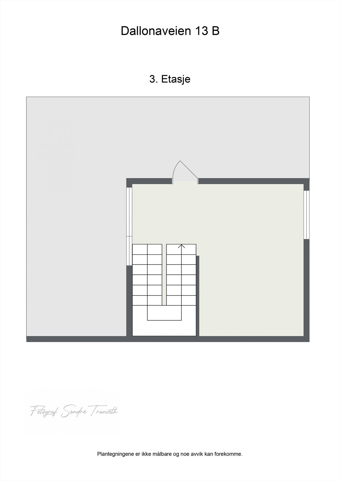 Planløsning 3.etg.: lofttstue med tilkomst til takterrasse. Galleribilde