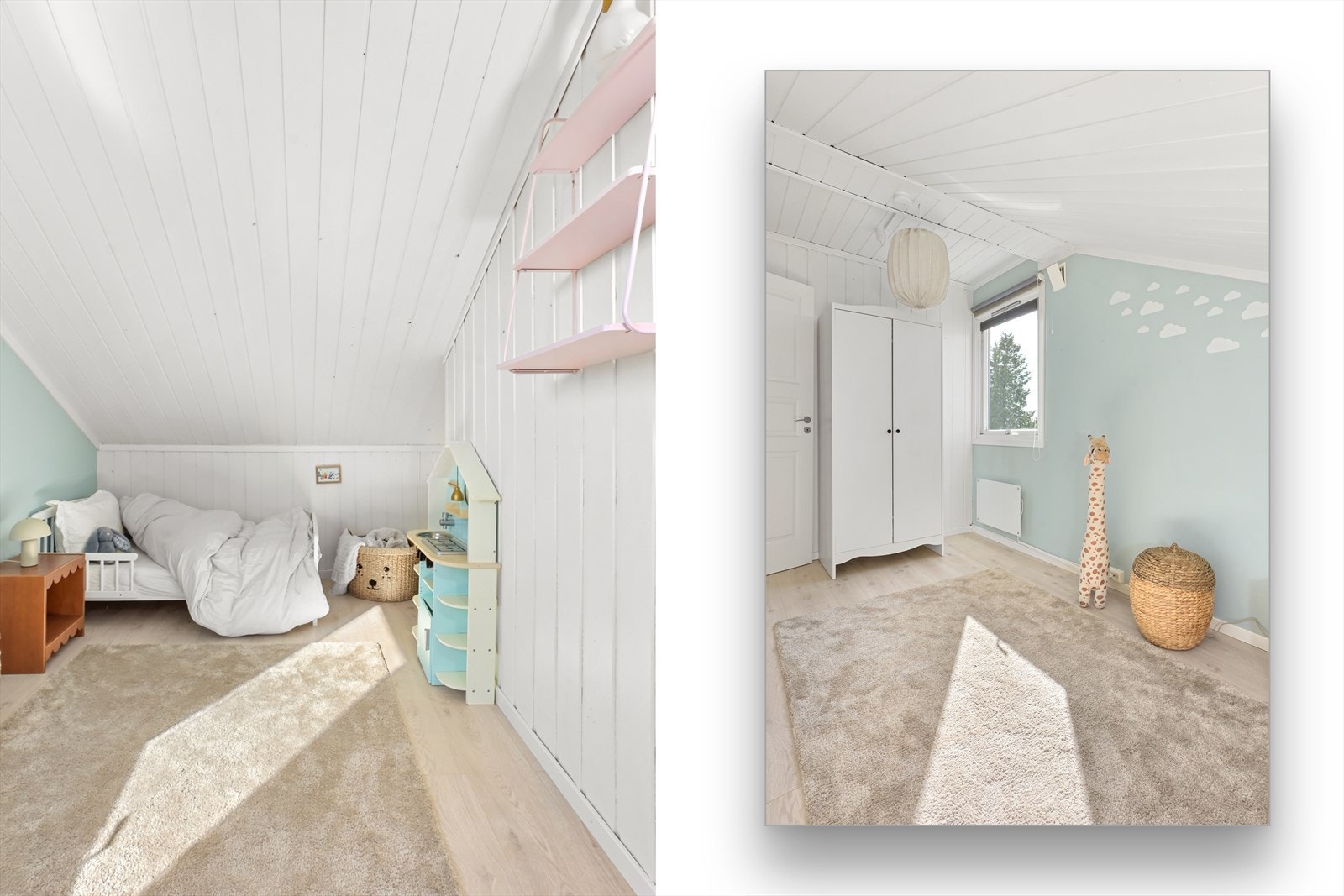 Soverom 2 er i dag innredet som barnerom. Galleribilde