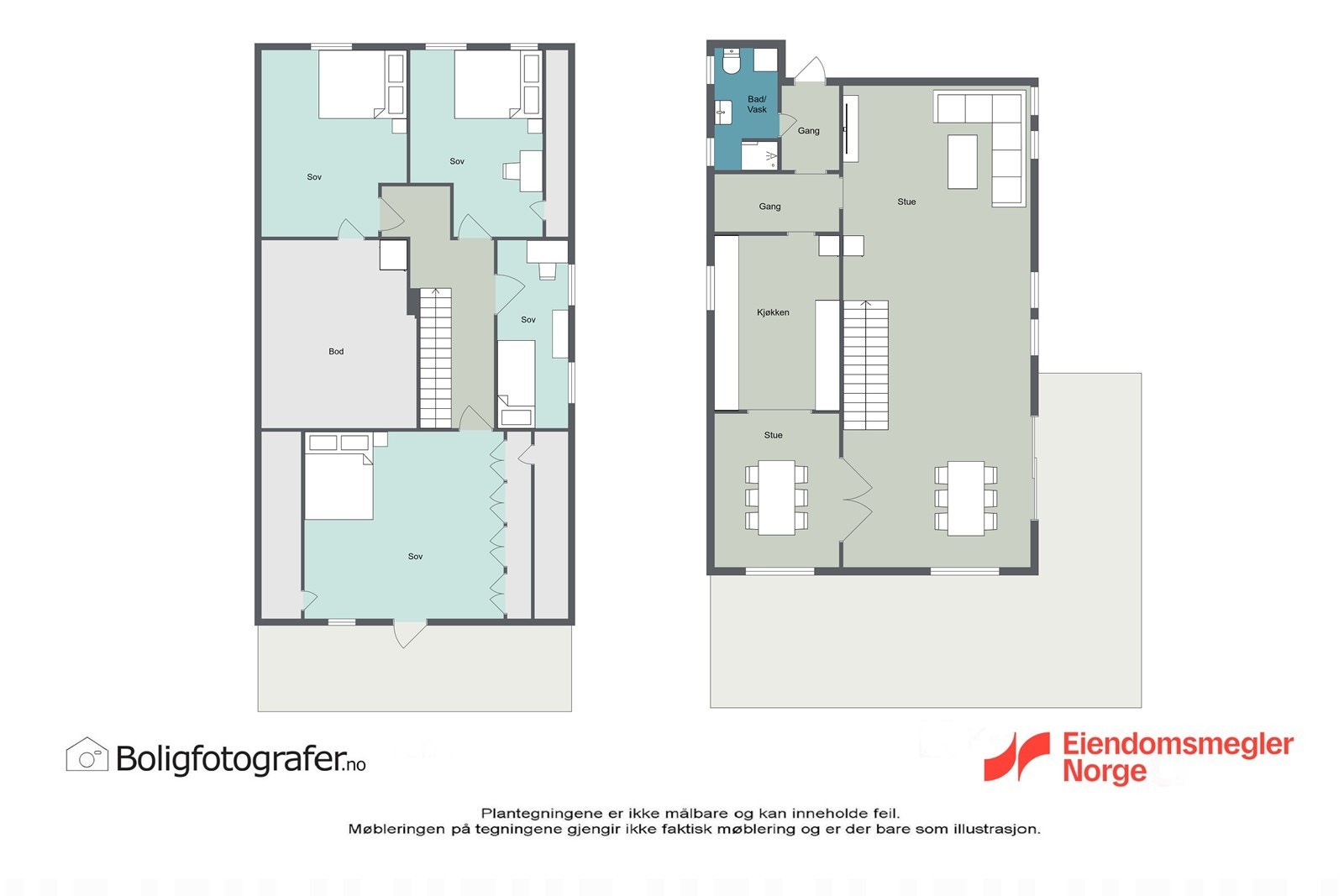 Plantegning begge plan Galleribilde