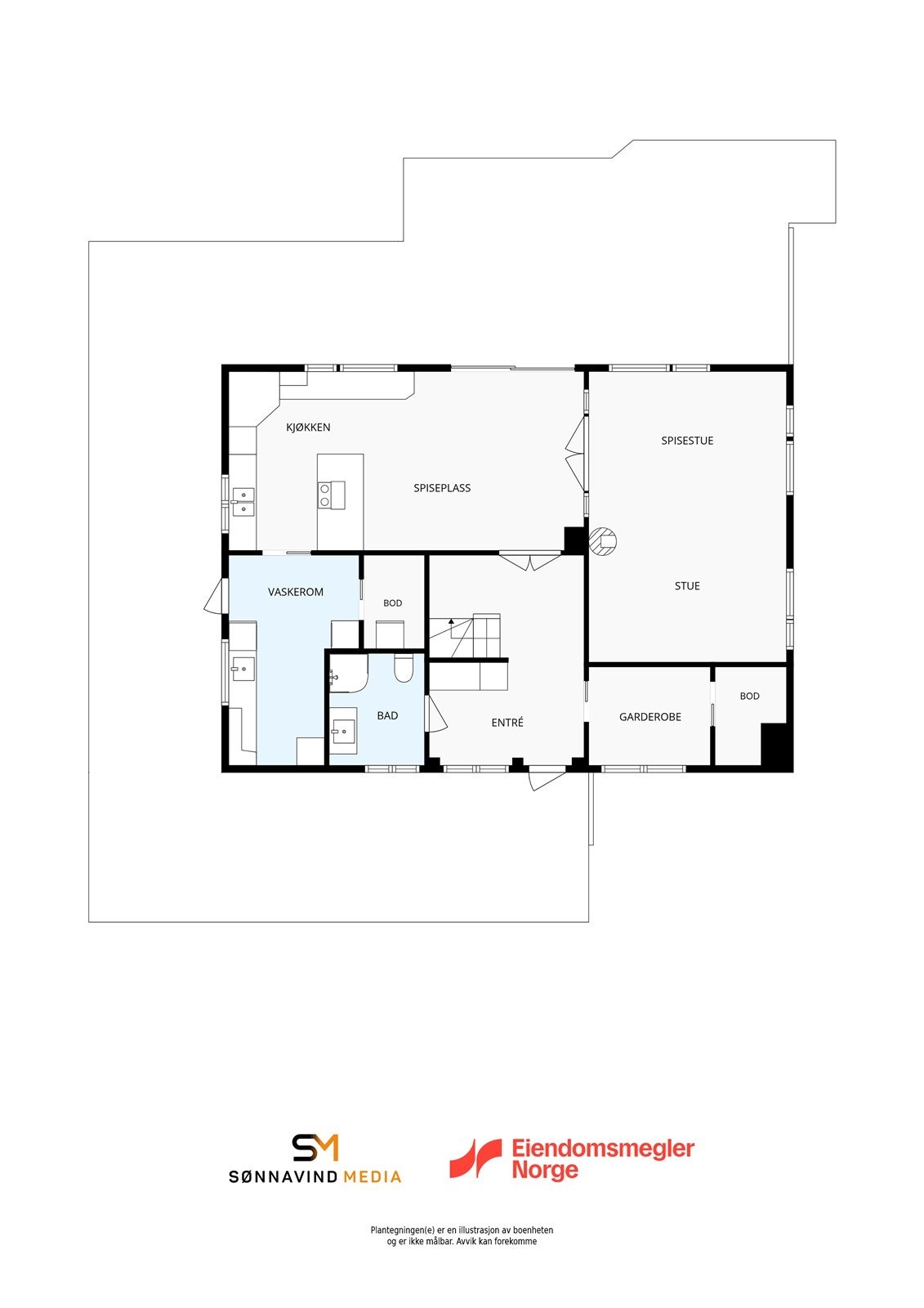 Plantegning 1. etg Galleribilde
