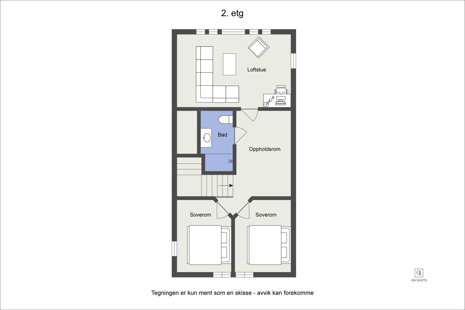 Plantegning 2. etg Galleribilde