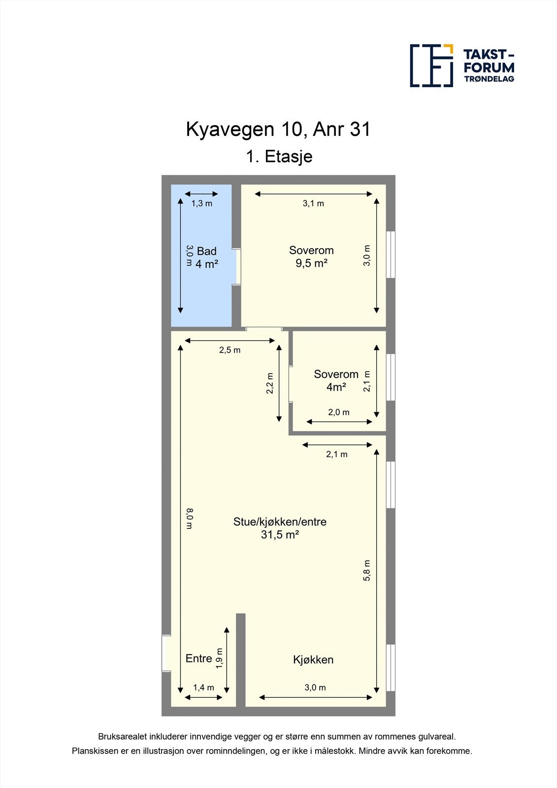 Planskisse 1. etasje Galleribilde