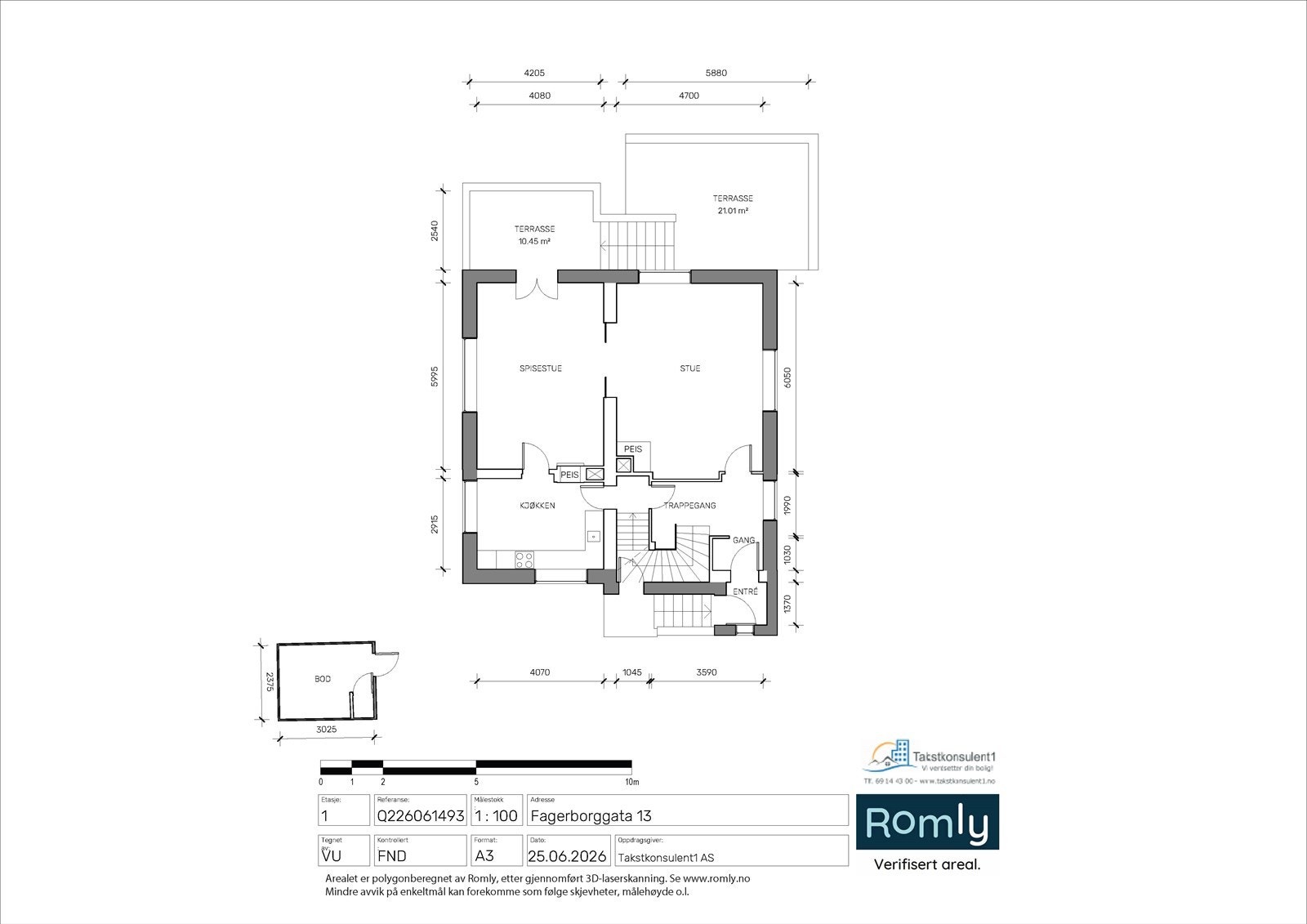 Plantegning 1. etasje Galleribilde