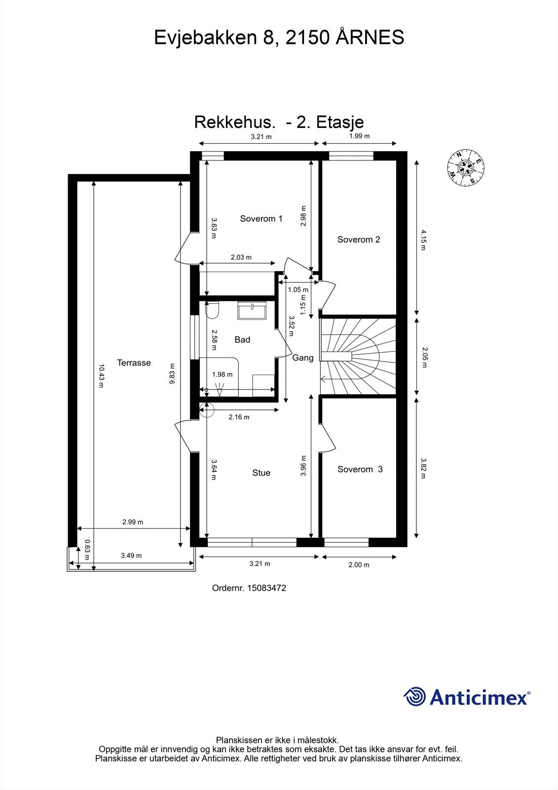 Plantegning - andre etasje. Galleribilde