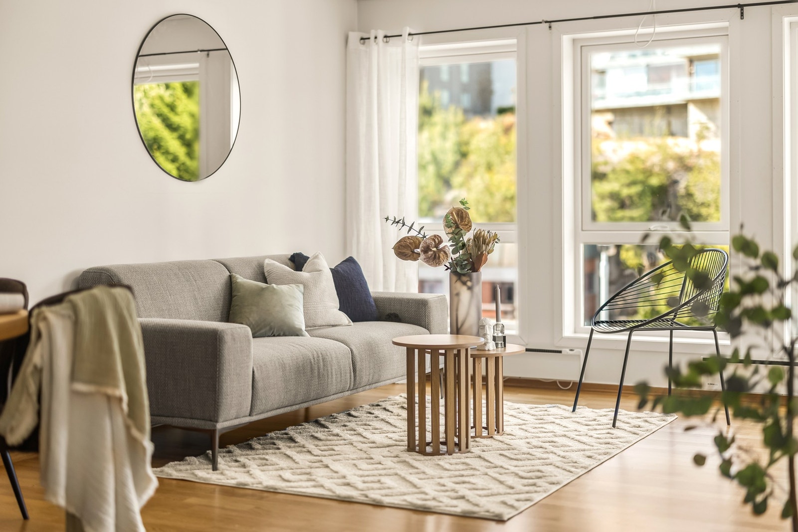 Leiligheten har et moderne uttrykk med to soverom og vestvendt balkong. Galleribilde