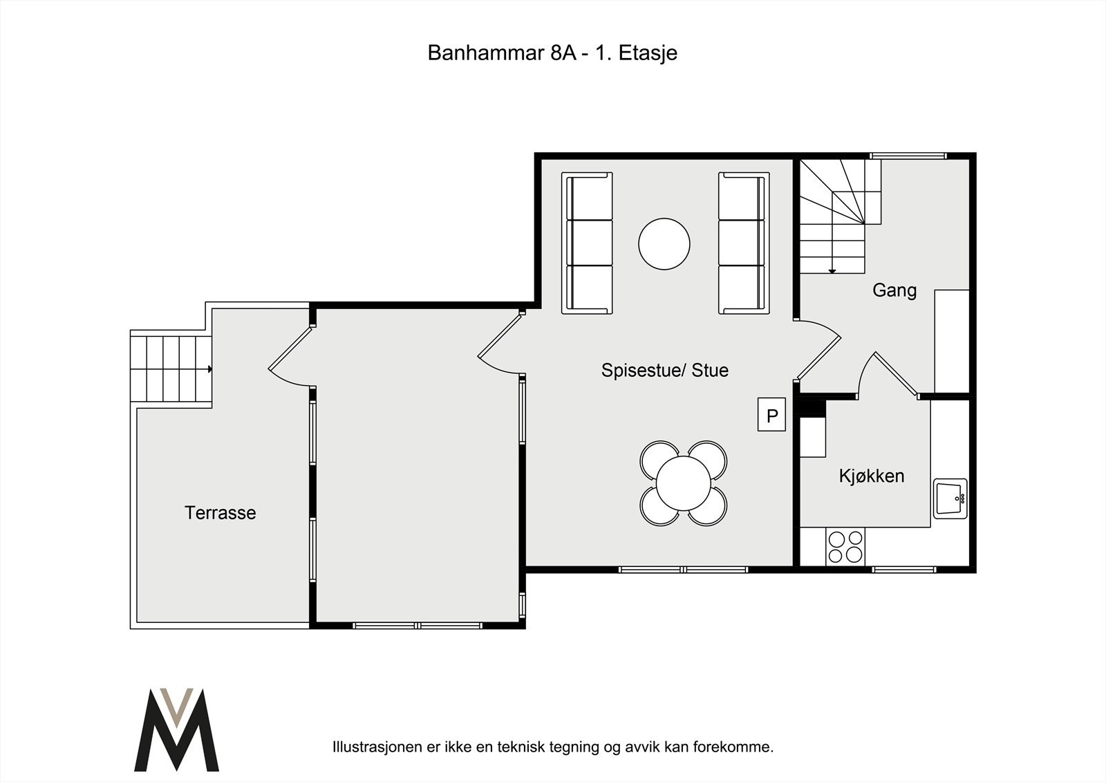 R|N Plantegning 1. etasje Galleribilde