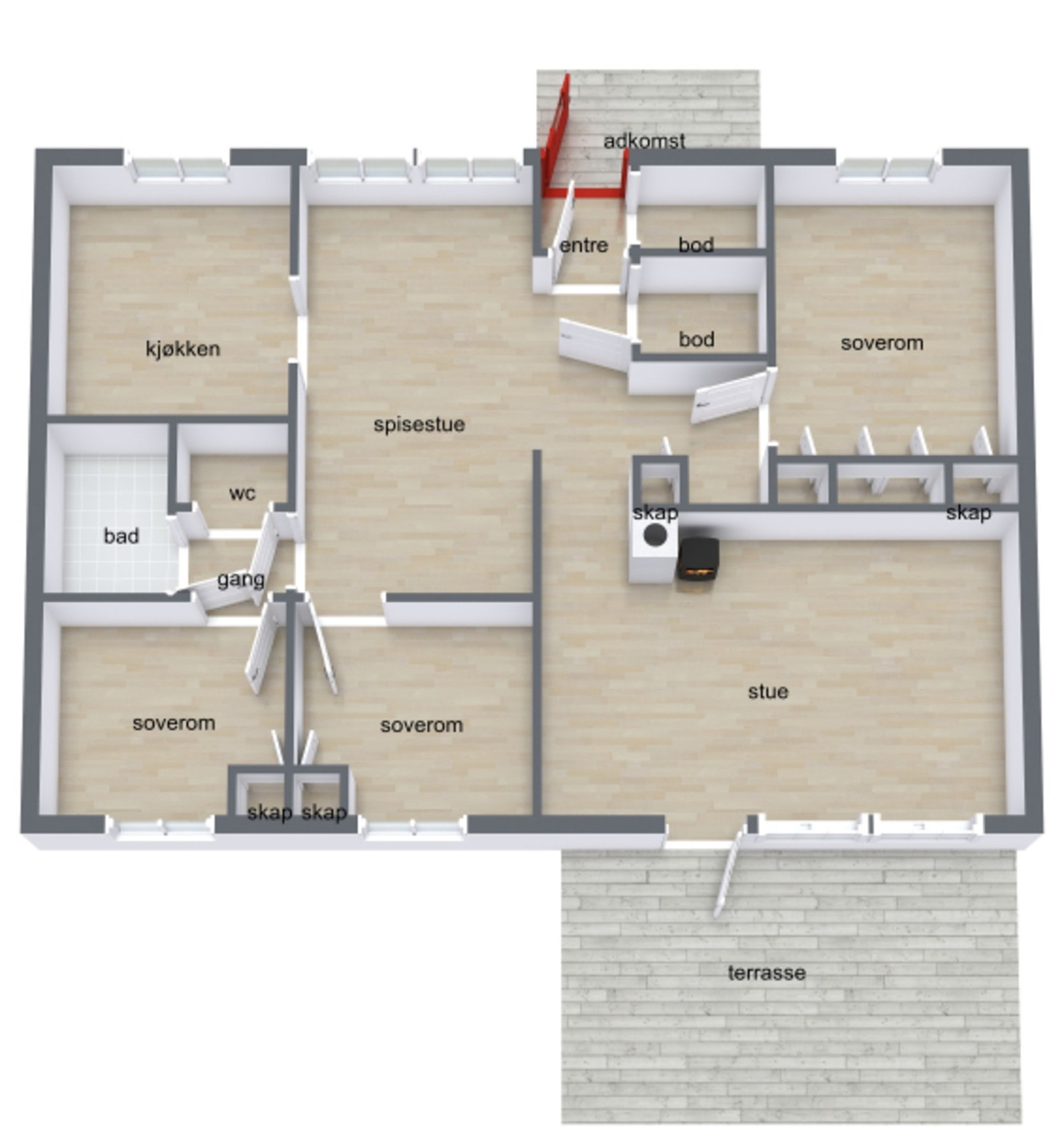 Plantegning Galleribilde