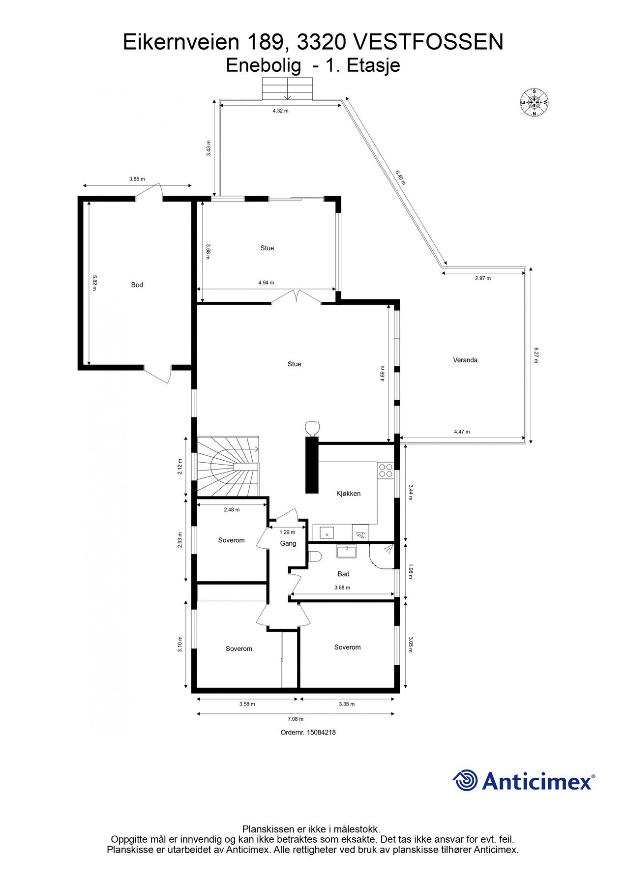 Plantegning 1. etasje Galleribilde