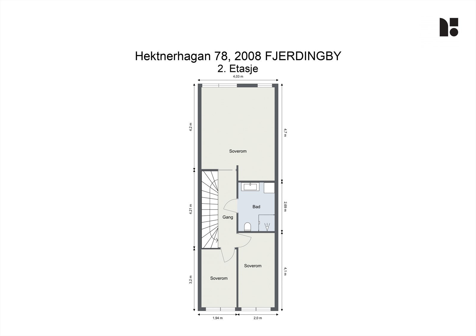 Plantegning - 2. etasje Galleribilde