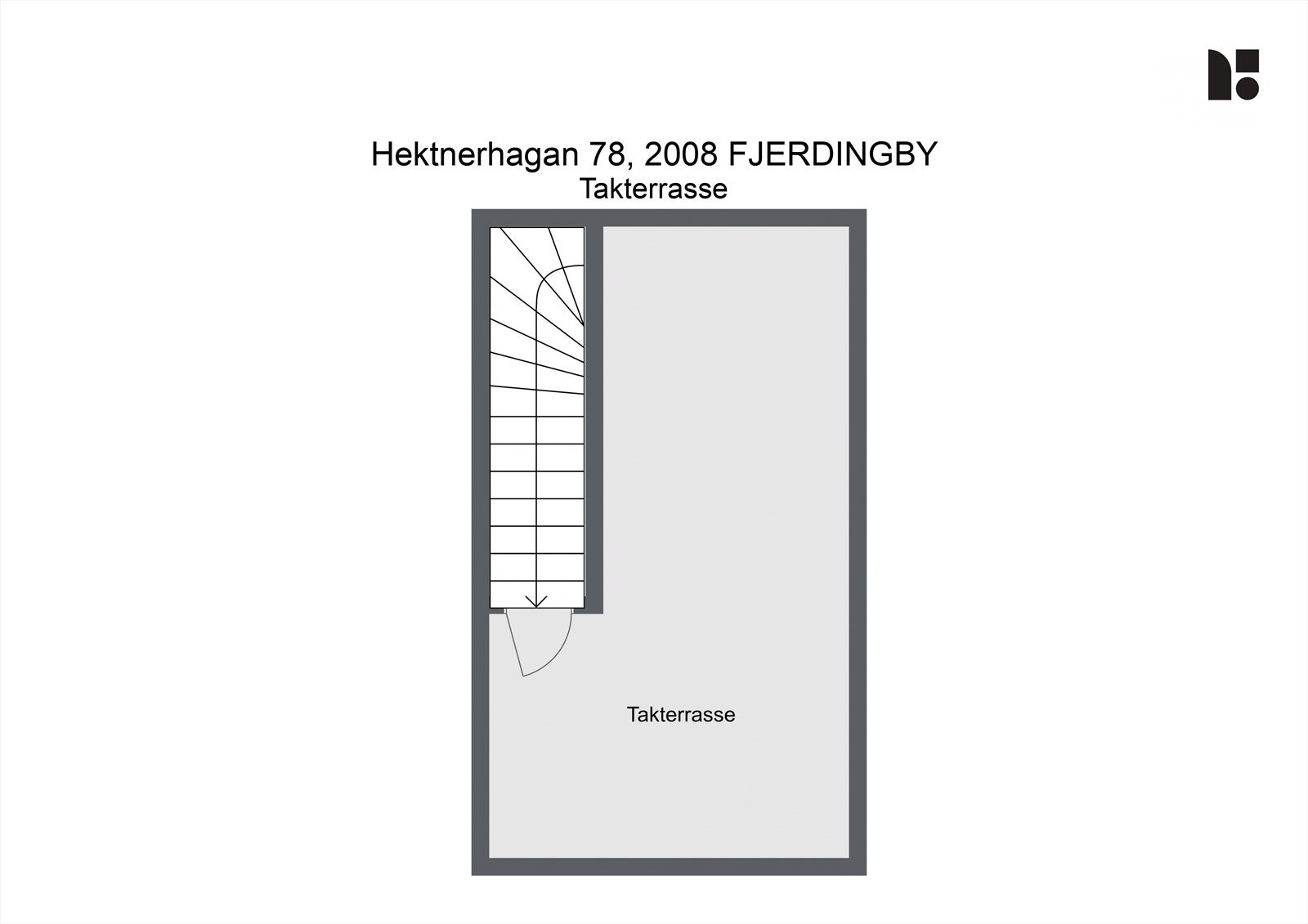 Plantegning - Takterrasse Galleribilde